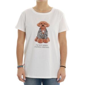T-SHIRT STAMPA DOG BIANCO